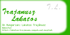 trajanusz lakatos business card